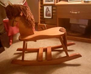 For Sale Solid Wood Rocking Horse - posting for a friend