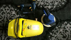 For sale pressure washer, brade nailer and electric polisher