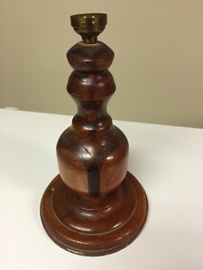 HANDCRAFTED WOODEN LAMP BASE