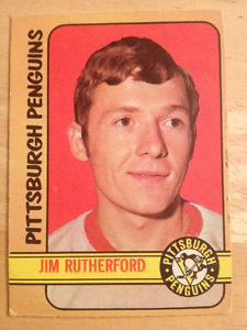 Jim Rutherford  O-Pee-Chee OPC Rookie Card Penguins
