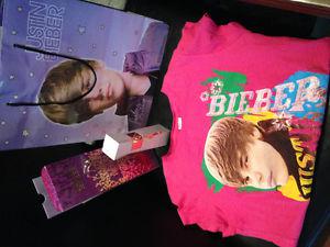 Justin Bieber perfume - the Key, tshirt & autographed gift