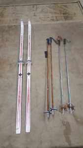 Karhu cross country skis and poles