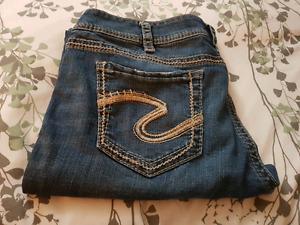 Ladies silver jeans size 16