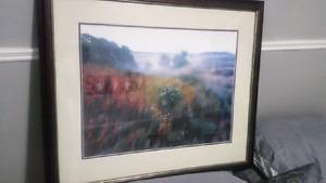 Landscape print. Beautiful colors. Good frame