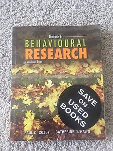 Methods in Behavioural Research Canadian Edition