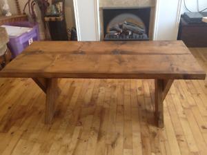 Rustic coffee table h 18" w 24" l 
