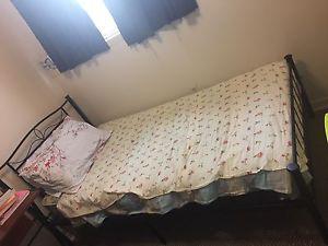 Single size mattress and bed frame