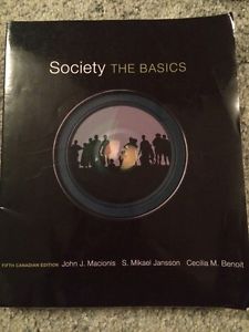 Society: The Basics 5th Canadian Ed.