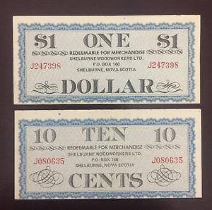 Vintage Shelburne, NS Bank notes