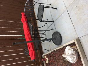Wanted: Iron Bistro Set, with umbrella and stand