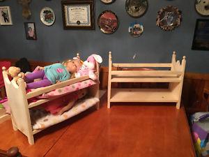 Wooden Bunk beds (Dolls)