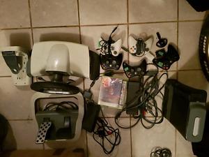 Xbox 360, games, xbox forcefeed streering wheel and pedals