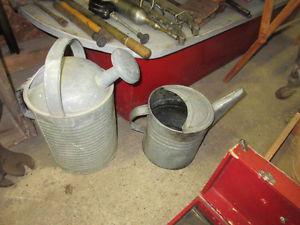 antique galvanized watering pails