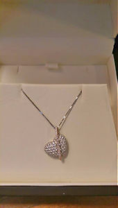 14kt Gold and Diamond Heart Necklace