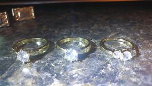 3 14k Canandian Glacier Fire Diamond rings.