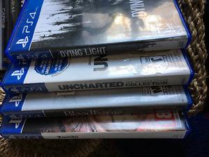4 games for PS4 dyinglight, uncharted Nathan drake