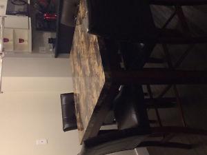 Bar height table n chairs