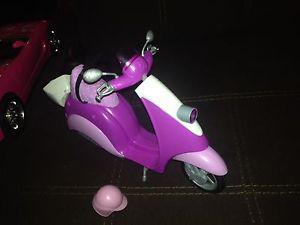 Barbie scooter and camper lot