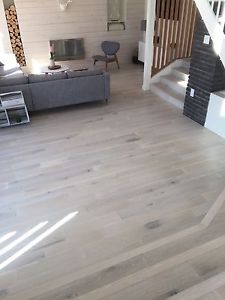 Beautiful White Washed Hardwood Flooring