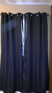 Curtain rods with curtains