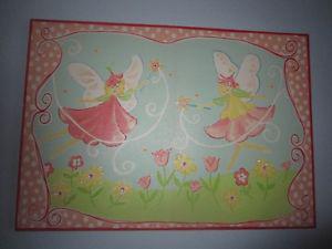 "FAIRIES" WALL ART - 40 INCHES X 28 INCHES - LIKE NEW!