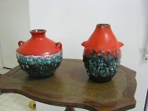 German Lava Pot Vases