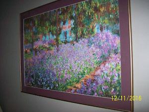 Large matted and framed picture by Monet.