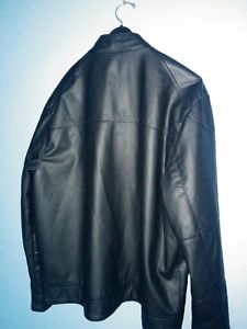 Mens Black Faux Leather Jacket (new)
