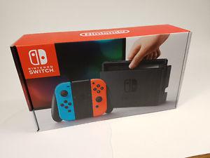 Nintendo switch neon blue and red