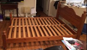 Oak Bed Frame complete set - includes mattress