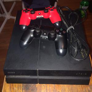 PlayStation 4 with 1 game 2 controllers