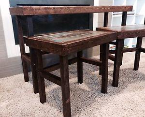 Rustic table set, hand built and one of a kind