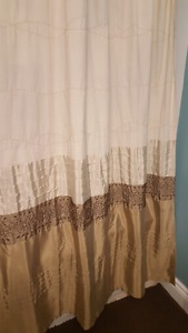 Shower curtain.