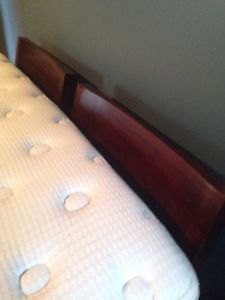 Sold Wood - King Bed Frame, Armoire, free mattress