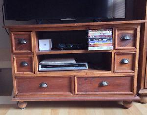 Solid Wood Rustic TV Stand