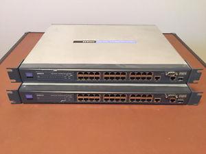 Two Linksys/Cisco SRW-port switches