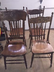 Vintage Four dinning room wooden chairs