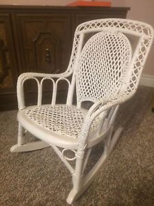 Vintage wicker rocking chair 100+ years old