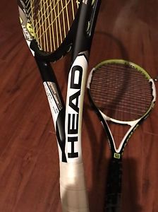 Wilson and Head tennis racquets