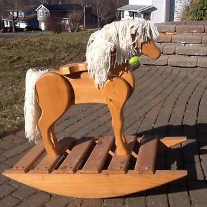 Wooden rocking horse