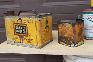 for sale En-ar-co Buffalo North Star oil tin cans Whiz