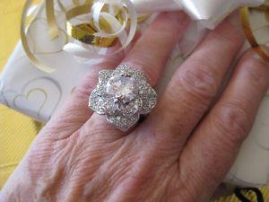 new CZ Rose RING size 8