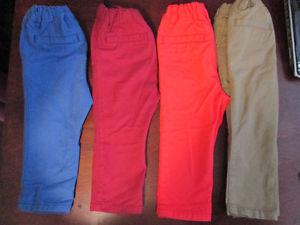 toddler boys skinny leg chino pants/summer outfit LOT