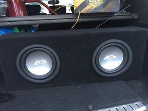 2 10" Alpine subs in a box