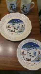 2 Canadian Eskimo Inspired Plates