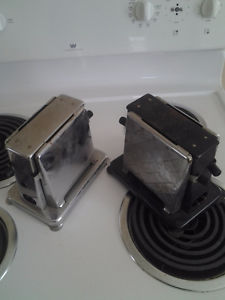 2 Vintage toasters, No power cords obo