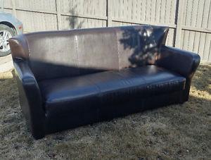 3 Piece Brown Genuine Leather Couch - Great Condition!