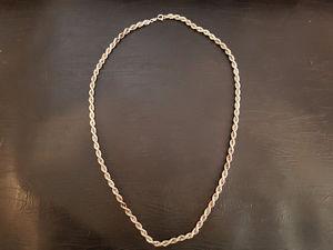 32 inch Heavy diamond cut silver rope chain by Birks (925)