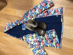 3t rain coat & boots