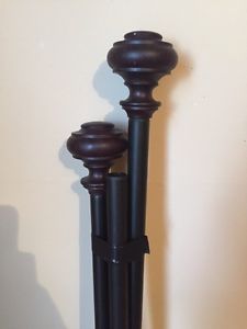 6' and 12' curtain rods w/ curtains and blackout curtains